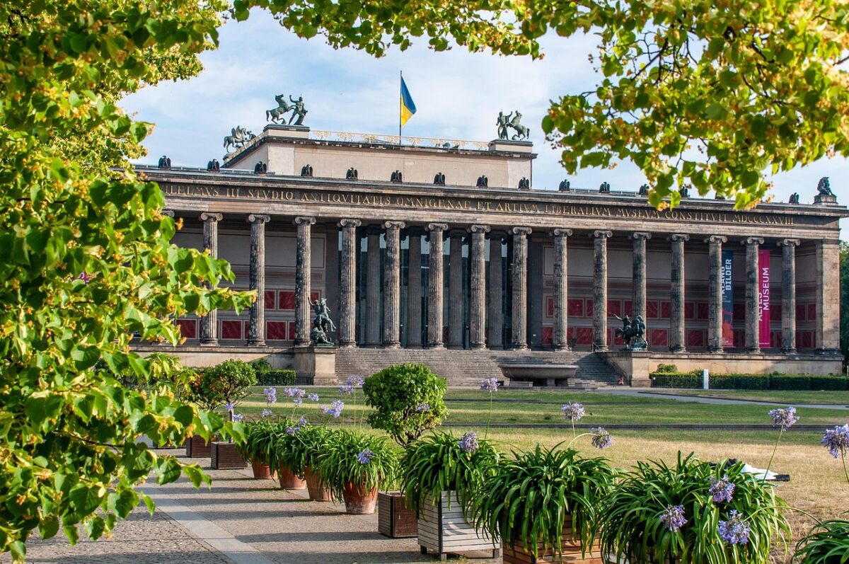 berlin, museum island, architecture, museum, building, columns, city, germany